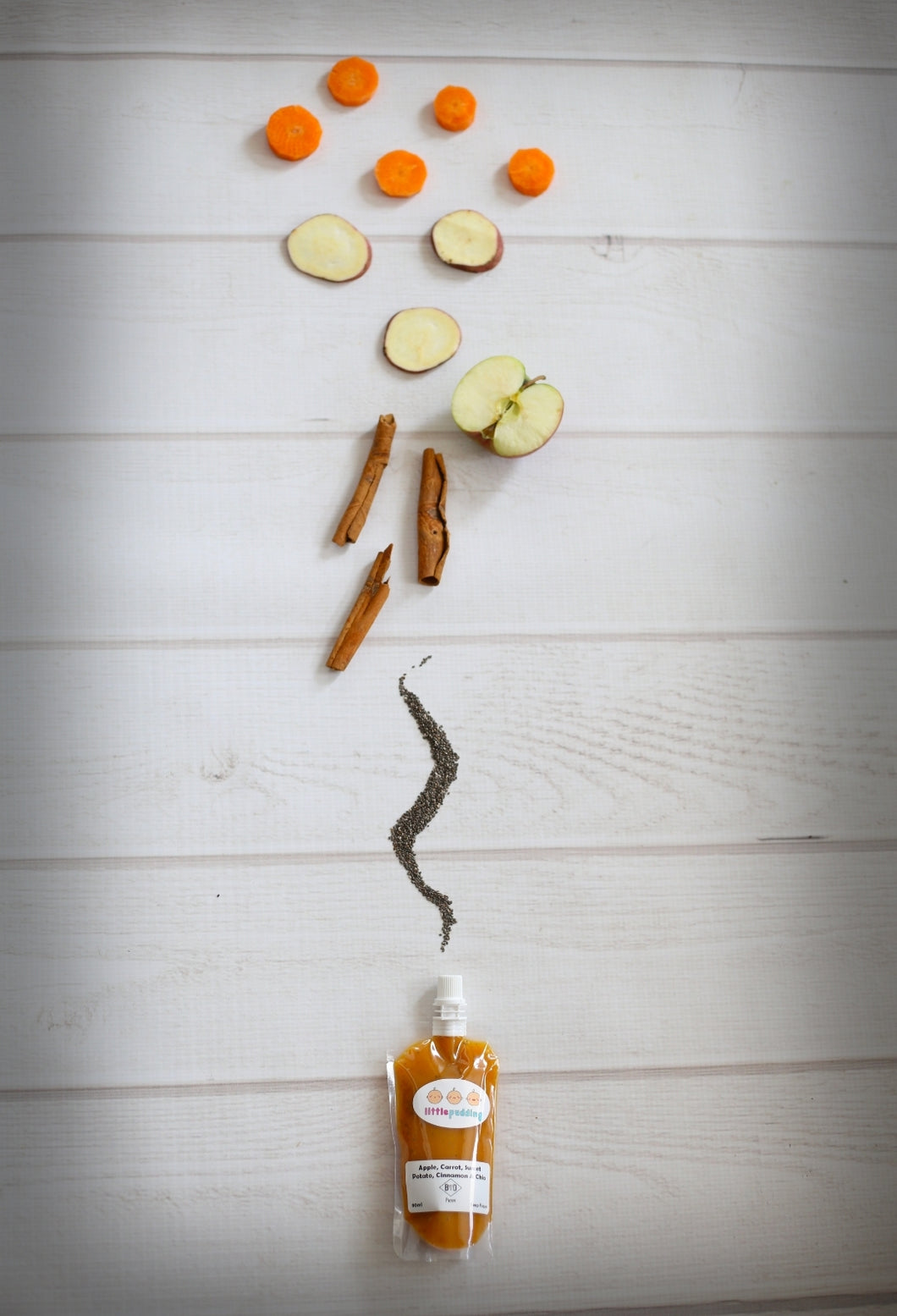 Apple, Sweet Potato, Carrot, Cinnamon & Chia